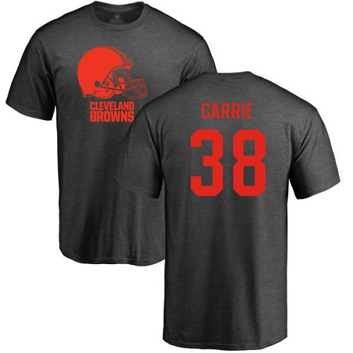 Men Cleveland Browns T J Carrie Ash Jersey #38 NFL Football One Color T Shirt